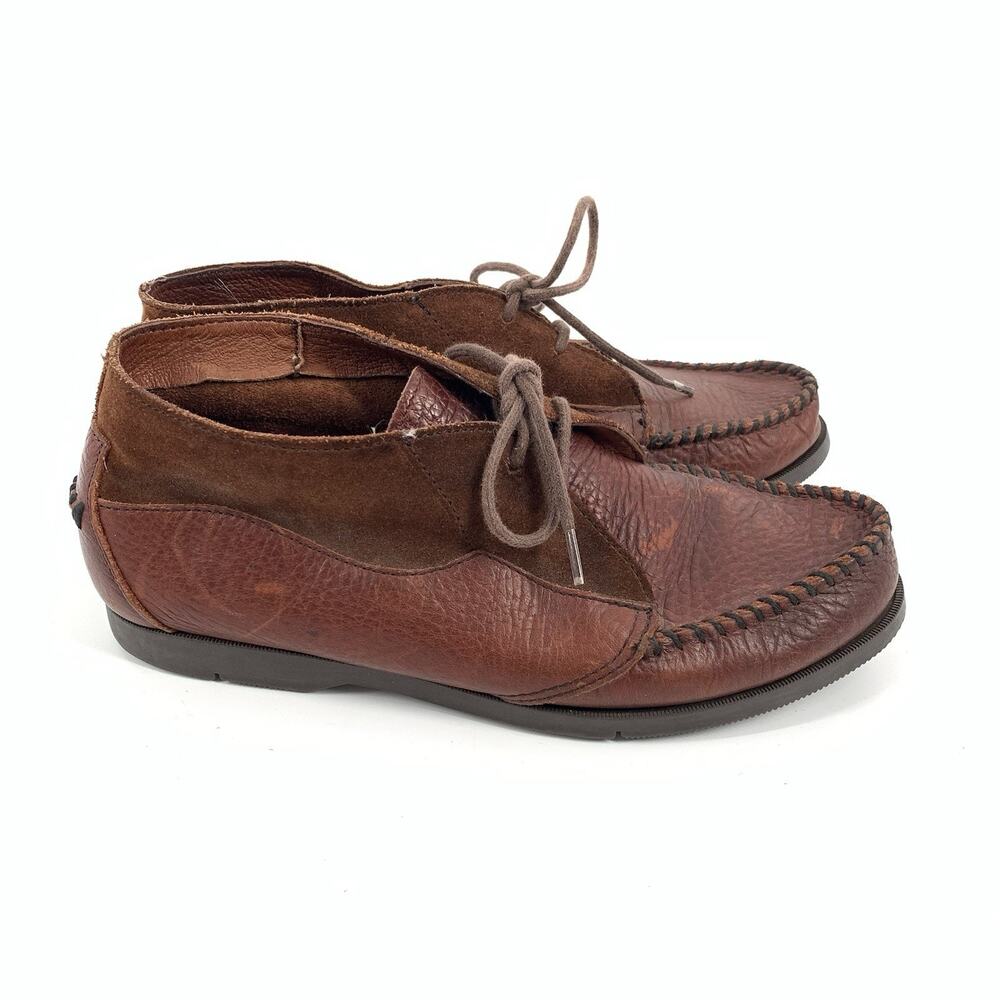 G.H. Bass Leather Shootie Ankle Boots Size 6.5 M Womens Brown Outdoor Oxford